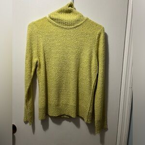 Vintage Mountain Lake Lemon Cowl Neck Sweater